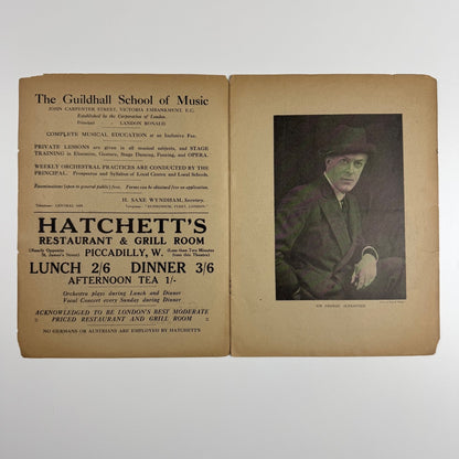 St James's Theatre The Basker | Manager, Sir George Alexander c. 1916