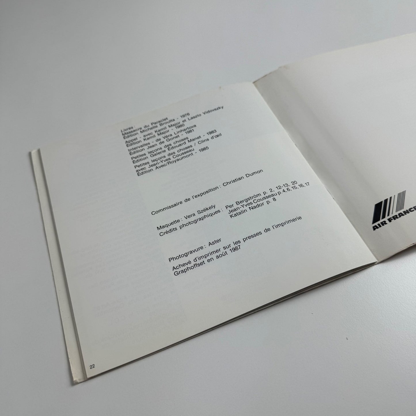 Vera Székely | Institut Français du Royaume-Uni, 1987/9