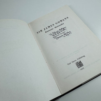 Sir James Gowans. Romantic Rationalist Duncan McAra Paul Harris Publishing, 1975 limited edition signed copy