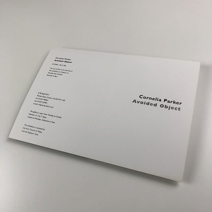 Cornelia Parker. Avoided Object | Private view invitation | Chapter Cardiff 1996