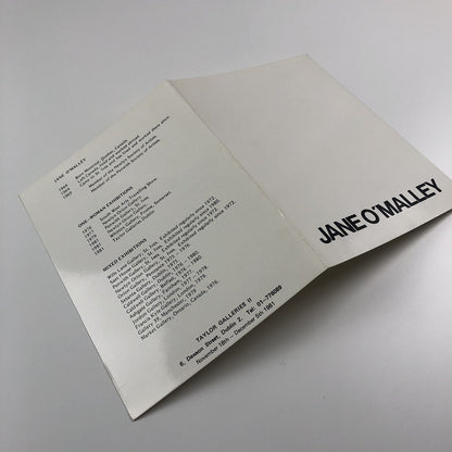 Folded card – Jane O'Malley | Taylor Galleries Dublin, 1981