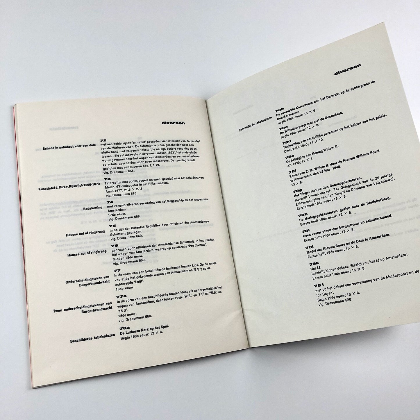 Aankopen Veiling Dreesmann | Gemeentemsuea Amsterdam catalogue no. 242, 1960