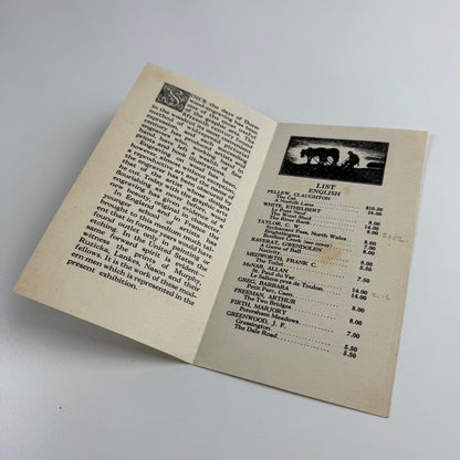 Leaflet for Exhibition and Sale of Modern wood-engravings: English and American | Goodspeed's Book Shop Boston 1926