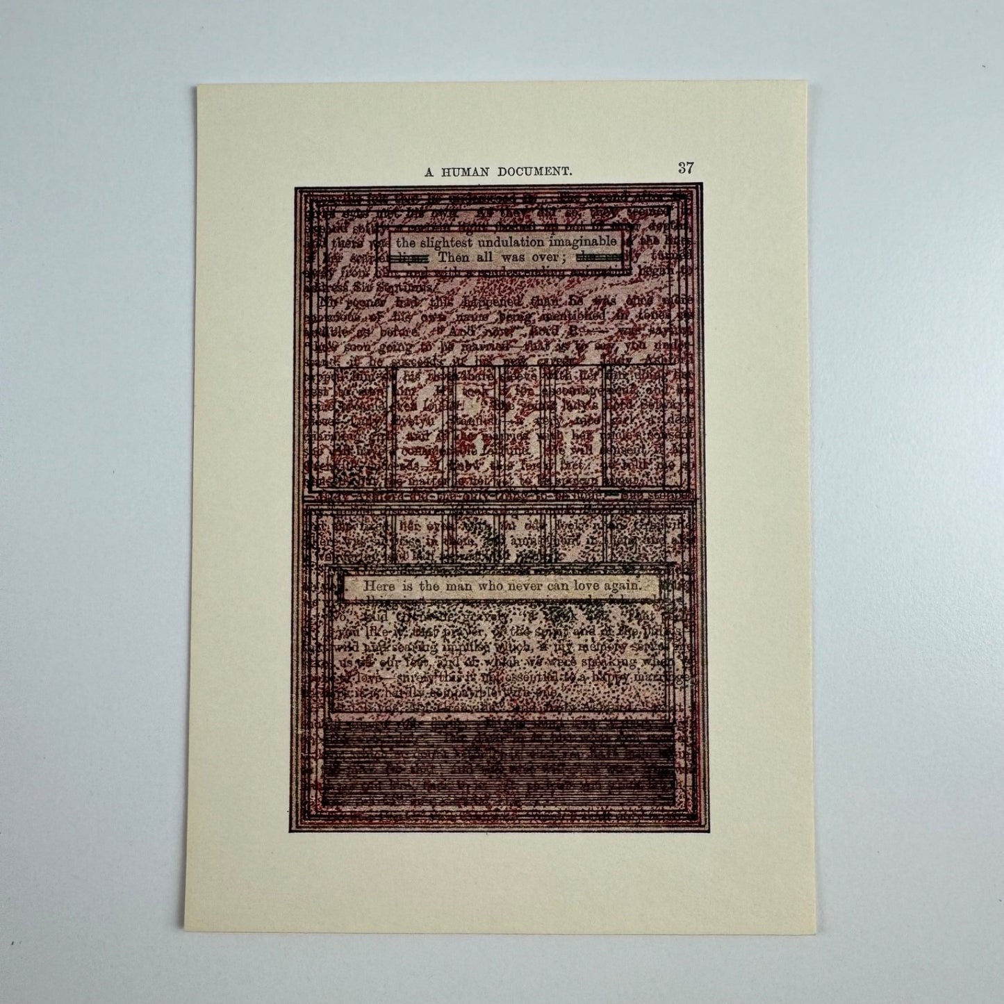 A Humument page 37 'the slightest undulation' by Tom Phillips | The Tetrad Press, 1970