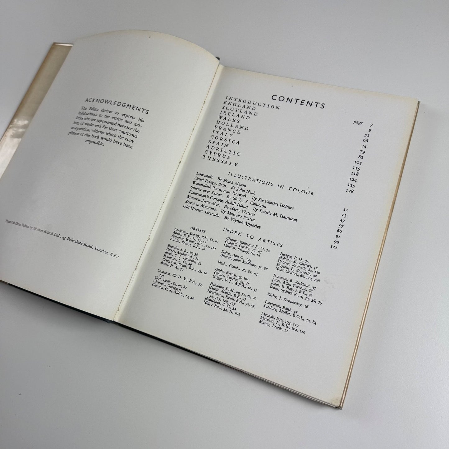 Artists' Country edited by C. Geoffrey Holme | The Studio, London, 1932