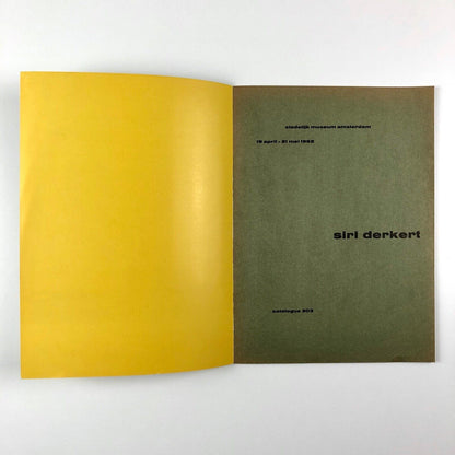 Siri Derkert | Stedelijk Museum exhibition catalogue, 1962 | Cat. No. 303