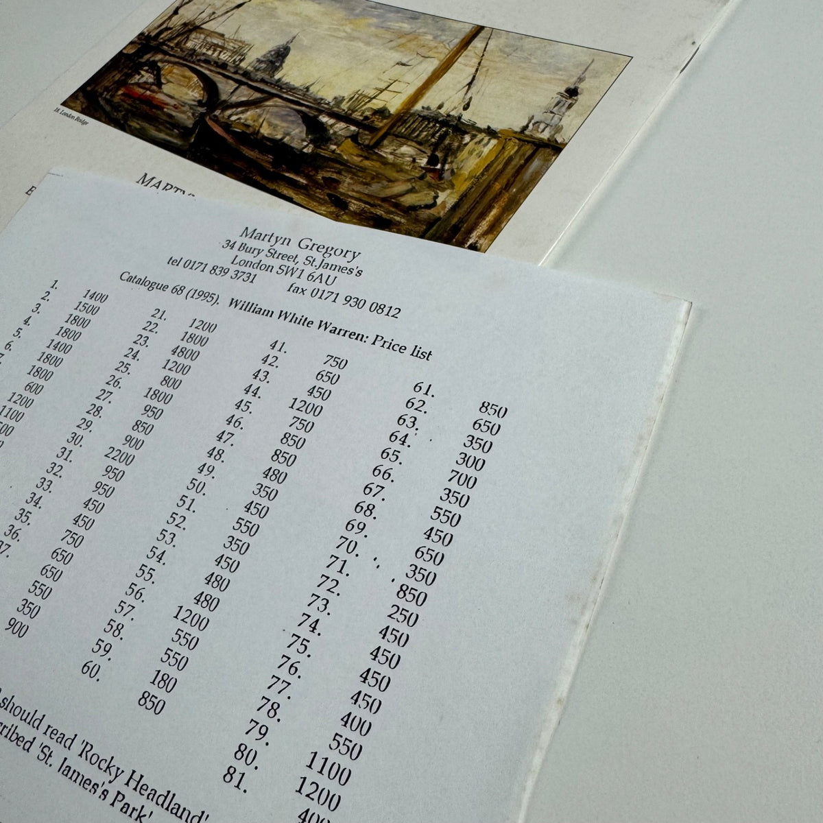 Oil sketches by William White Warren | Martyn Gregory in association with James Mackinnon, 1995