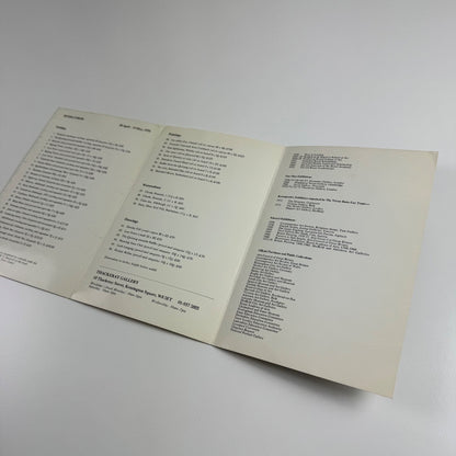 Folding card Peter Coker | Thackeray Gallery, 1976