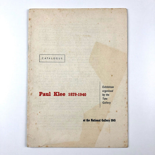 Paul Klee 1879–1940 | National Gallery catalogue leaflet, 1945 Tate | Shenval Press
