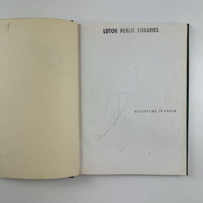 Sculpture in Paper by Bruce Angrave | The how to do it series number 72 | The Studio Publications, 1957