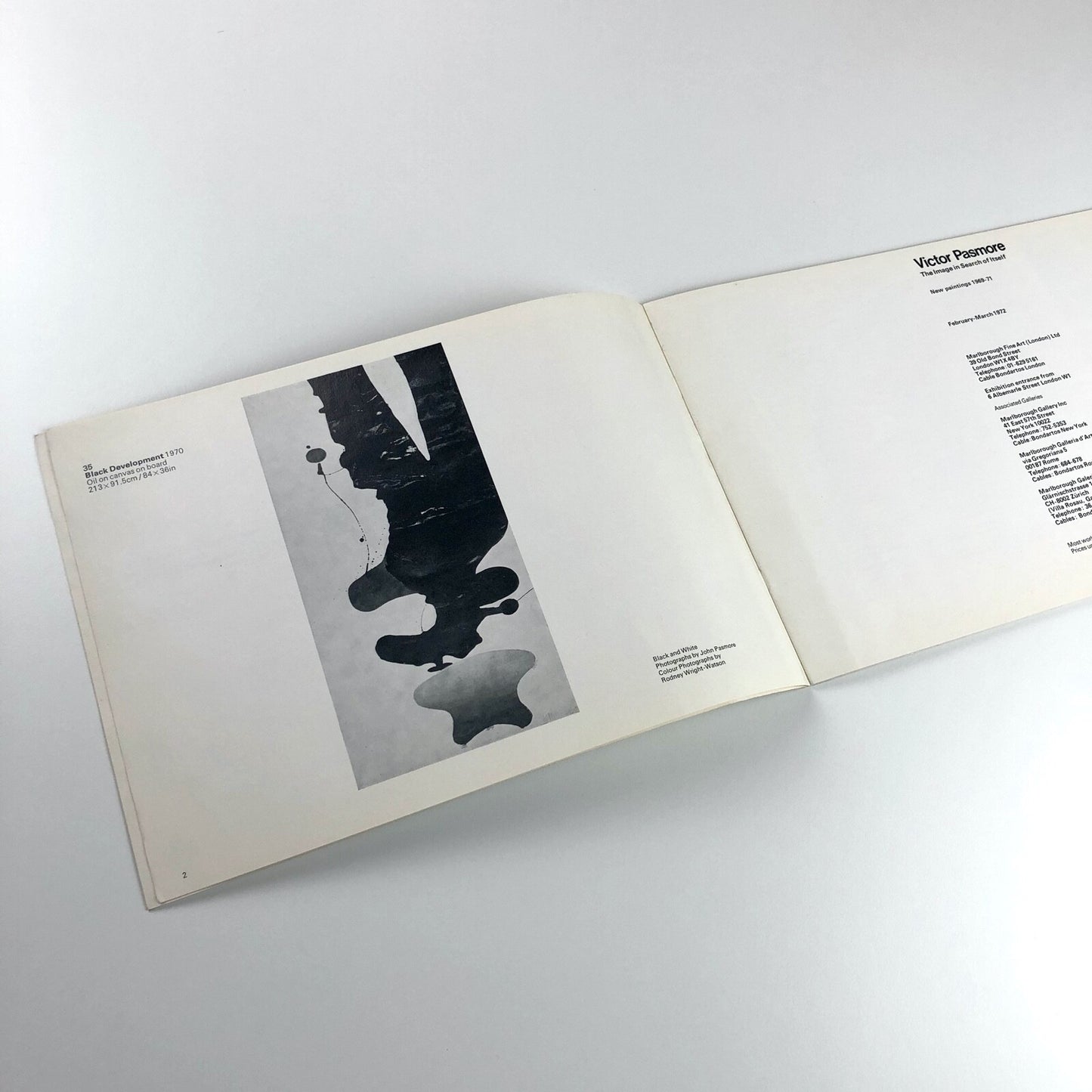 Victor Pasmore: The Image in Search of Itself | Marlborough catalogue, 1972