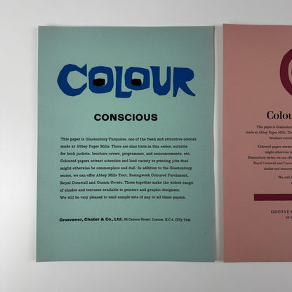 3 x paper samples | Colour Conscious – Grosvenor, Chater & Co Glastonbury 1960s