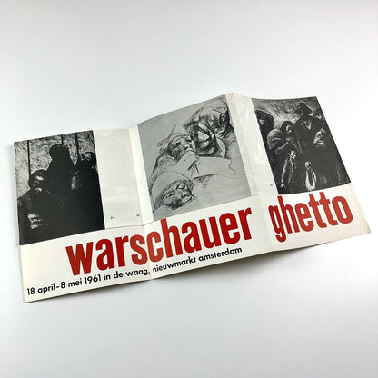 Warashauer Ghetto | Nieumarkt Amsterdam Stedelijk fold-out catalogue/poster 1961