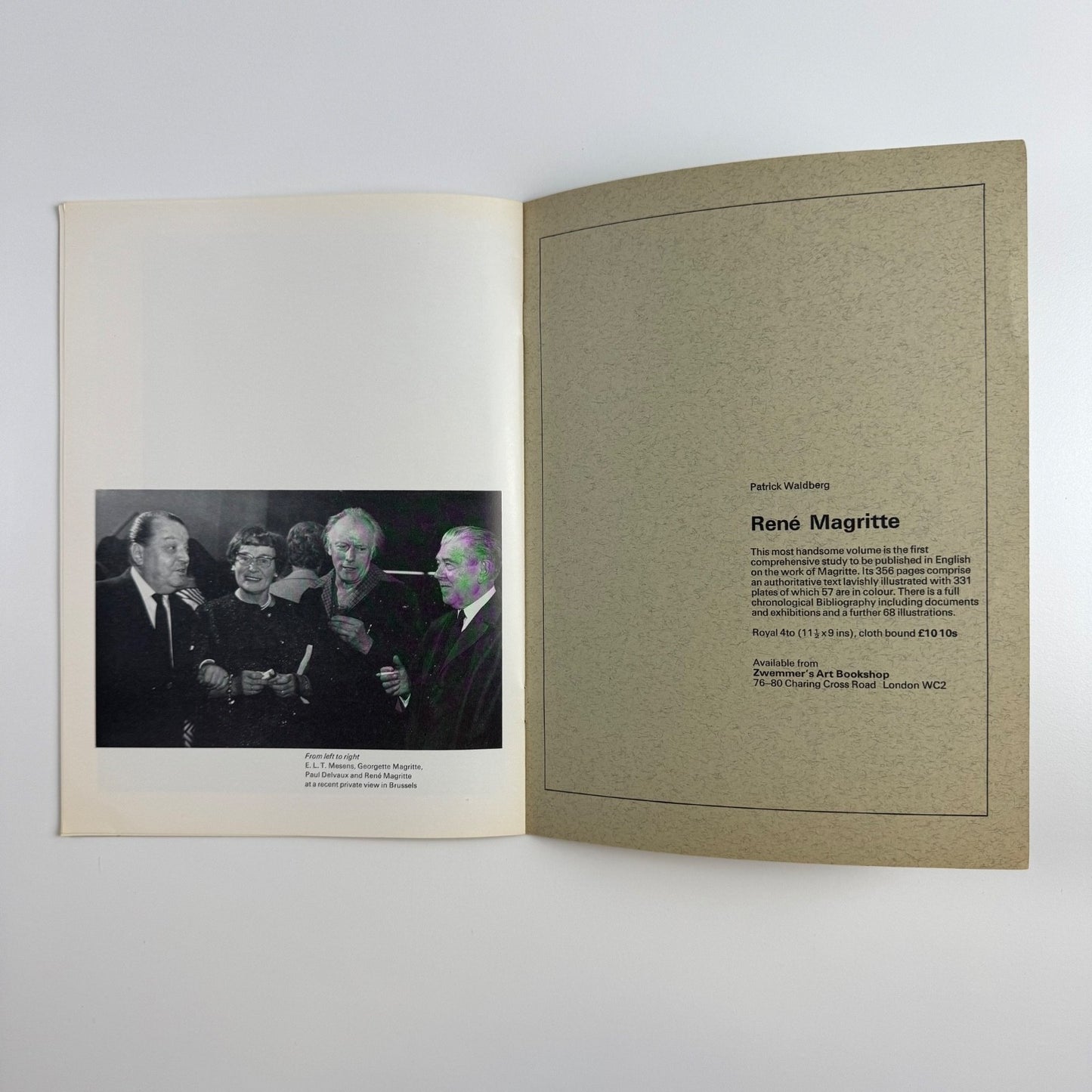 René Magritte | Zwemmer Gallery, London July 1966
