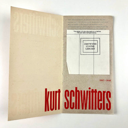 Kurt Schwitters 1887-1948 | The Arts Council, 1959