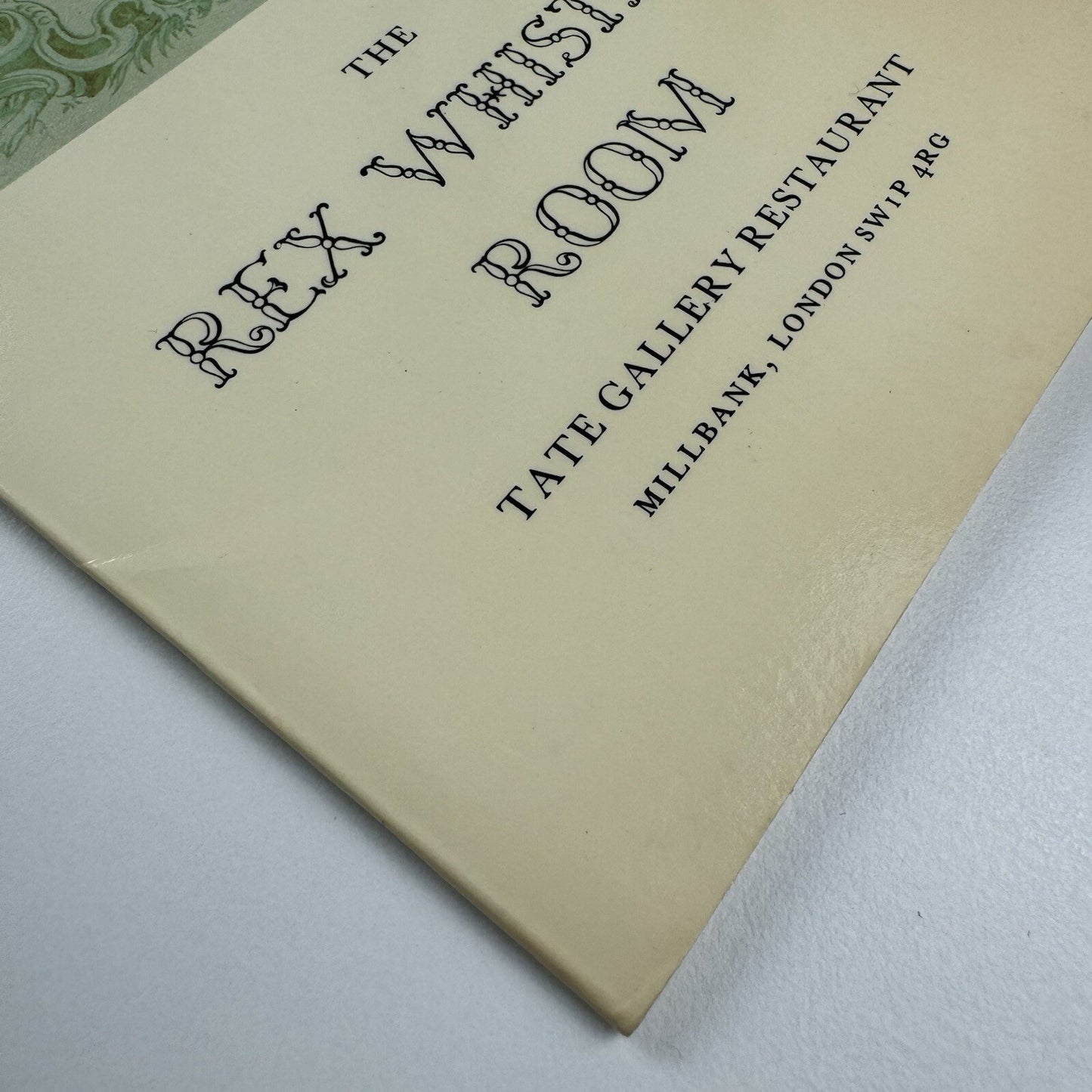 Fold out guide to The Rex Whistler Room at Tate Gallery Restaurant, undated