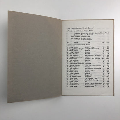 Catalogue – Penwith Spring exhibition 1975 | The Penwith Society of Arts