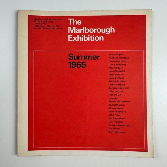 The Marlborough Exhibition Summer 1965 cat.no. 169 design by Gordon House