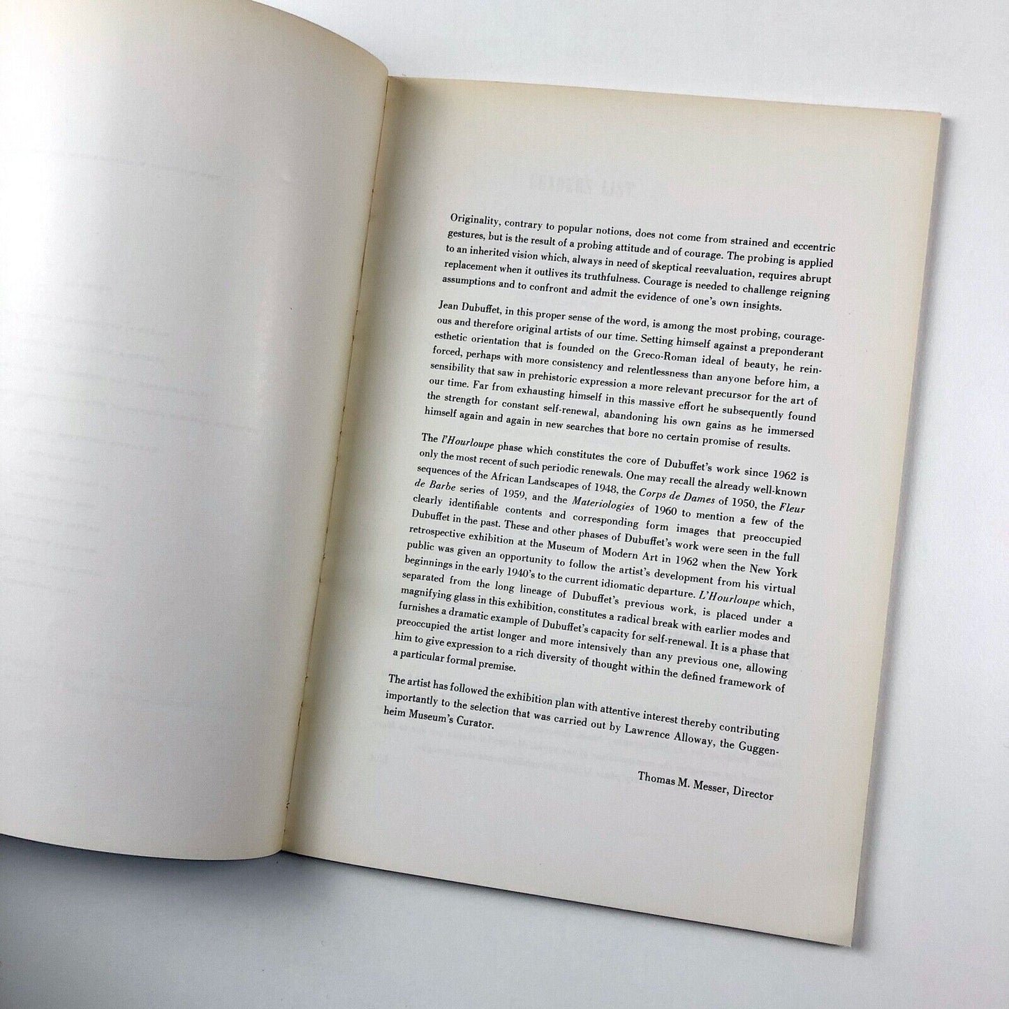 Jean Dubuffet 1962-66 exhibition catalogue | Solomon R. Guggenheim Museum, 1966