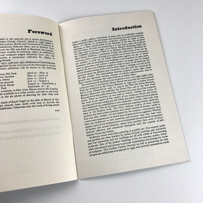 Contemporary British Sculpture | An Open Air Sculpture Exhibition arranged by The Arts Council of Great Britain | 1961 catalogue