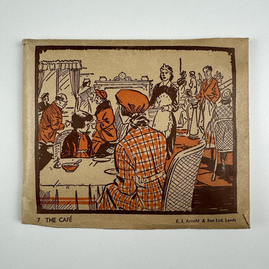 No 7 The Cafe educational maths toy | E.J. Arnold c.1950s – 12 cards and 2 leaflets