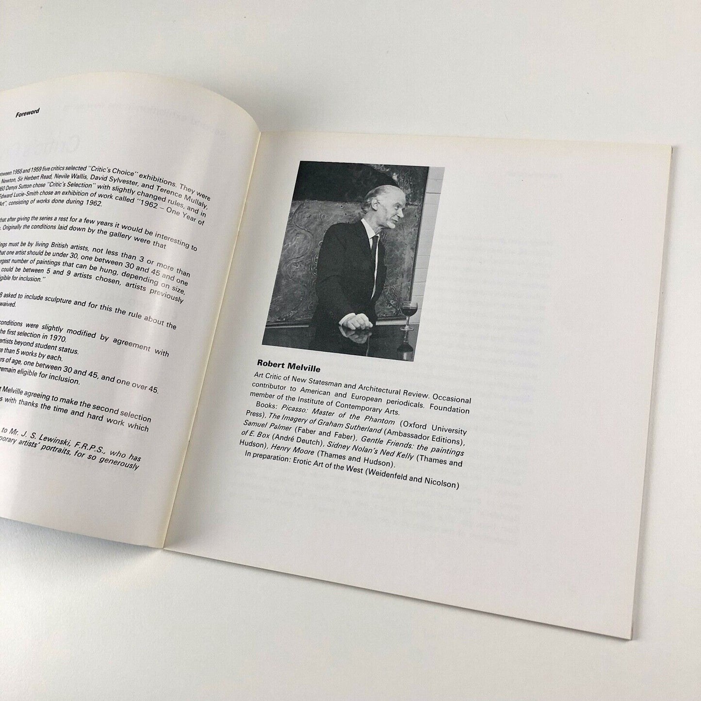 Critics Choice exhibition catalogue – Robert Melville | Arthur Tooth & Sons, 1971