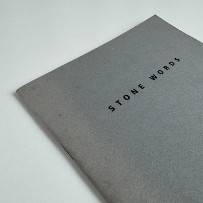 Stone Words | Wolseley Fine Arts | Pentagram, 2002 introduction by Ralph Beyer