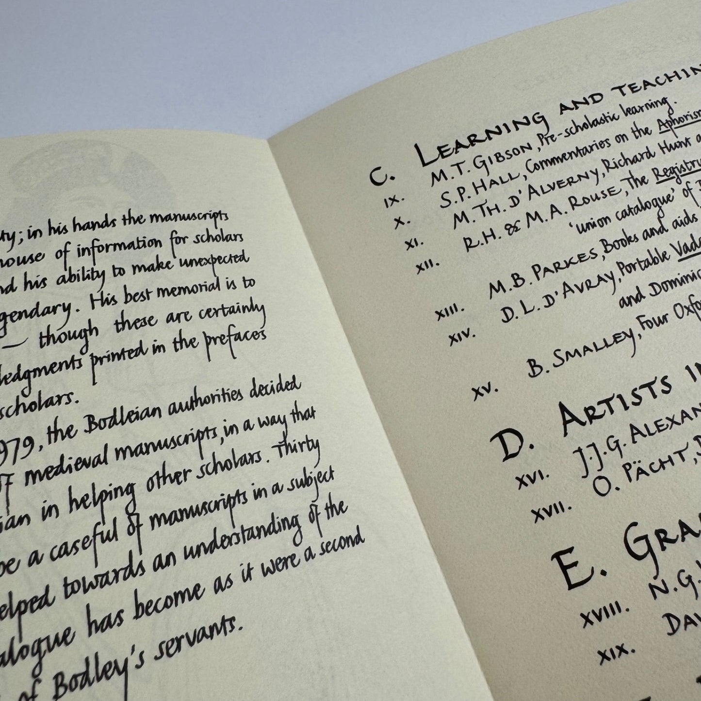 Leaflet R.W. Hunt Memorial Exhibition | Bodleian Library, Oxford, 1980