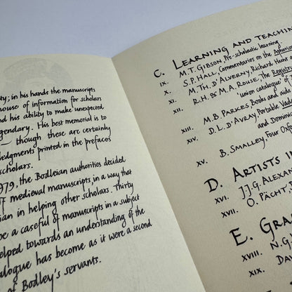 Leaflet R.W. Hunt Memorial Exhibition | Bodleian Library, Oxford, 1980