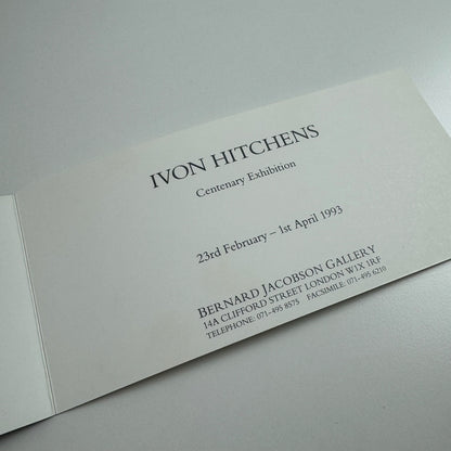 Promotional card for Ivon Hitchens Centenary Exhibition | Bernard Jacobson 1993