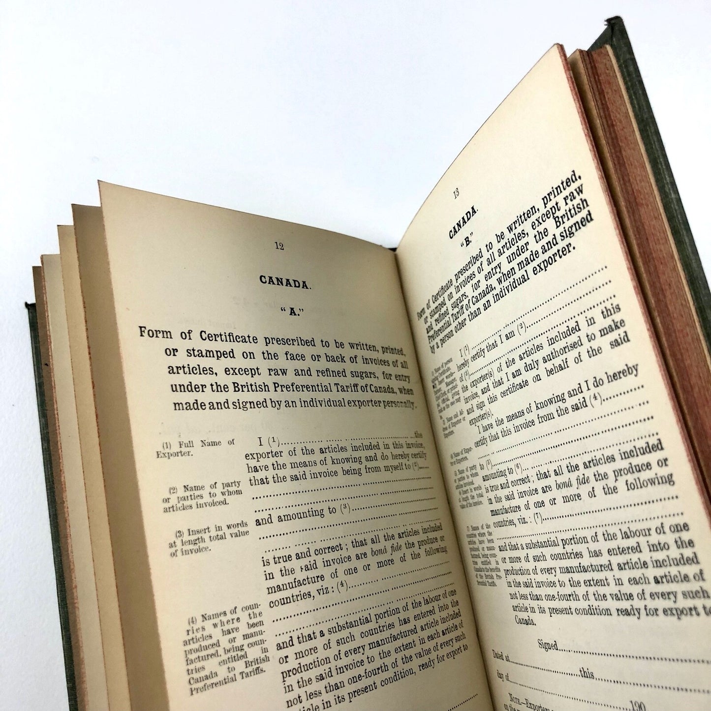 Birmingham Jewellers & Silversmiths – British Colonial and Foreign Tariffs, 1903