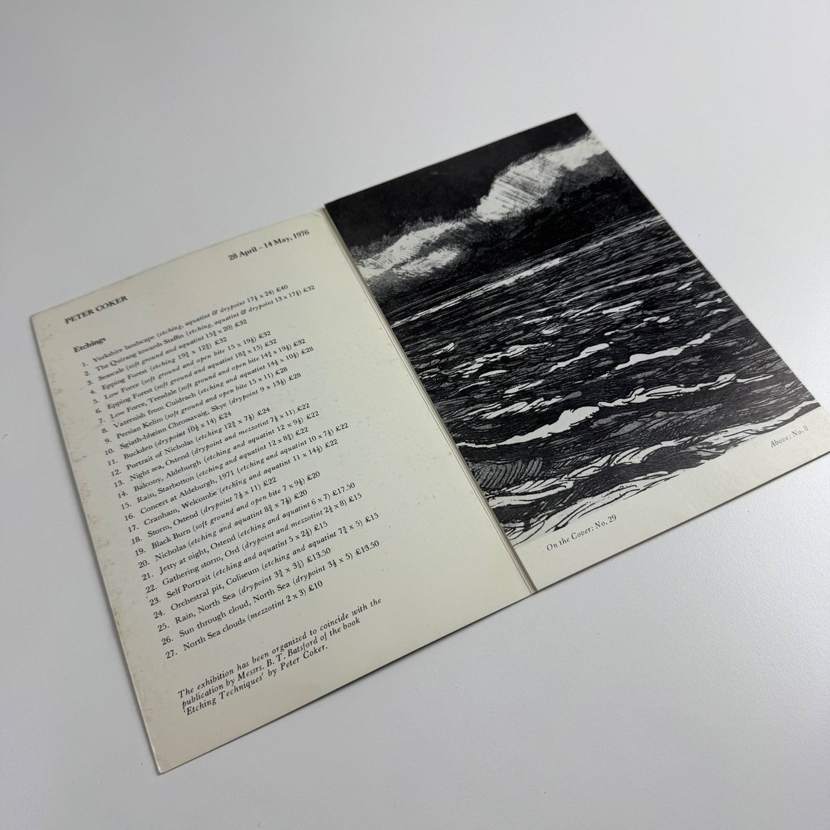 Folding card Peter Coker | Thackeray Gallery, 1976