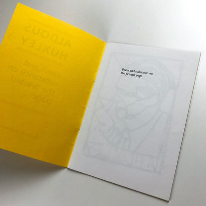 Aldous Huxley: Form and substance on the printed page | Wynkyn de Worde, 1999