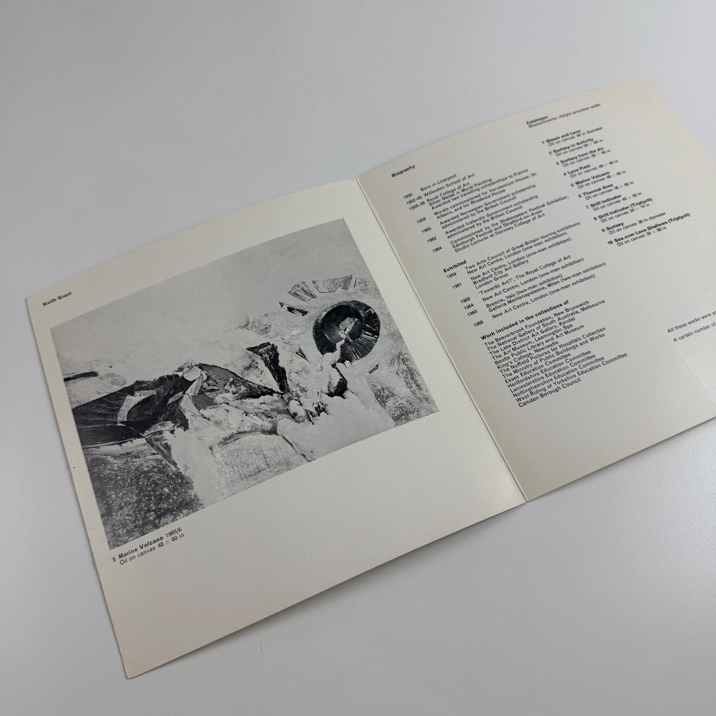 Folding card/catalogue Keith Grant | New Art Centre, London, 1966