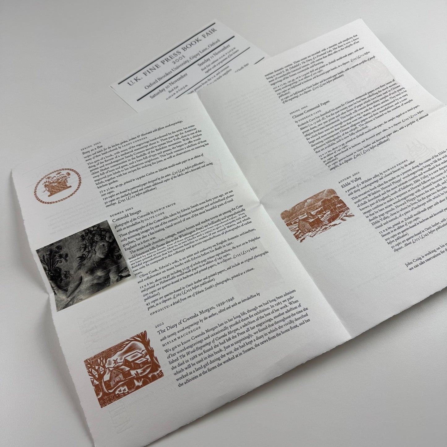 Leaflet News of Books from Whittington Press number 5 June 2001