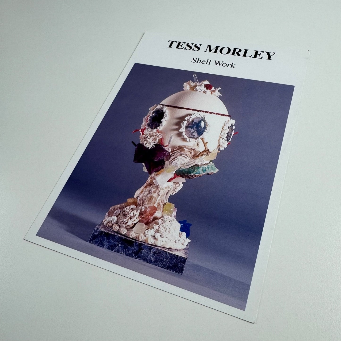 Promotional card for Tess Morley. Shell Work | The Barnsdale Gallery 2005