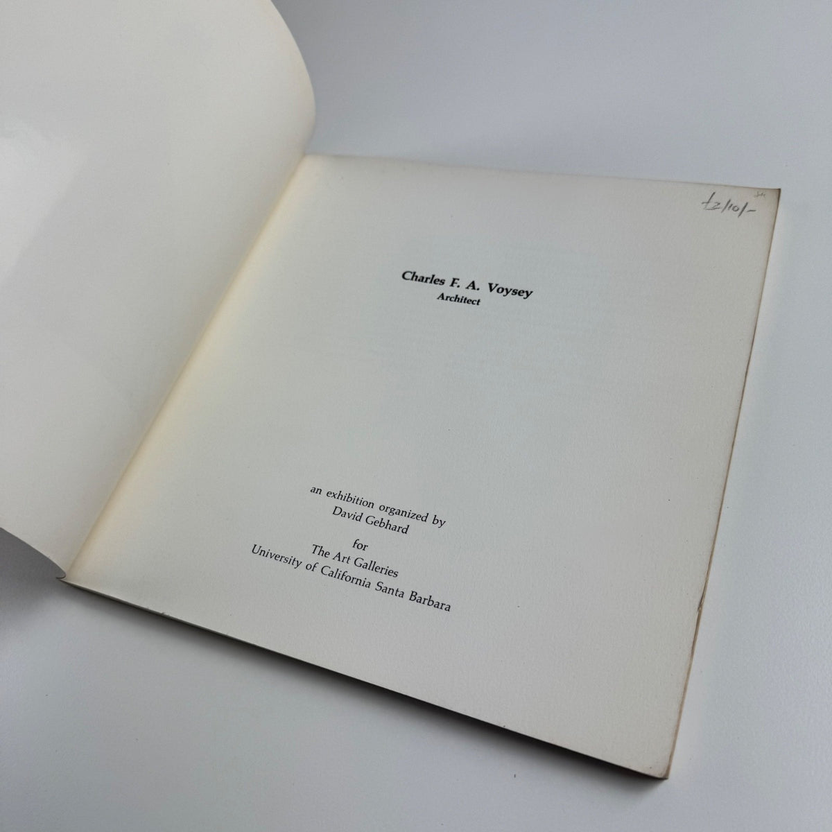 Charles F.A. Voysey by David Gebhard | The Art Galleries, University of California, 1970