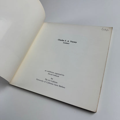 Charles F.A. Voysey by David Gebhard | The Art Galleries, University of California, 1970