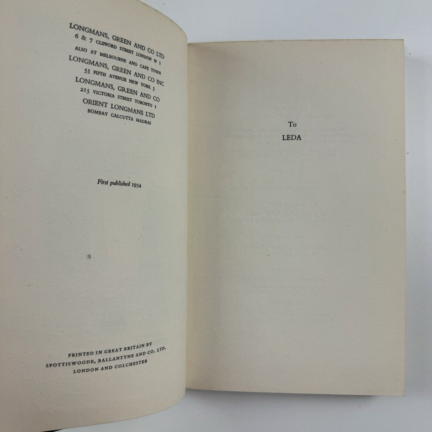 Leda and the Goose. An autobiography – Tristram Hillier | Longmans, Green & Co, 1954