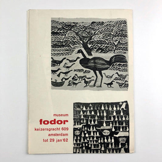 Jong Egypte Weeft | Museum Fodor Amsterdam – fold-out catalogue sheet, 1962