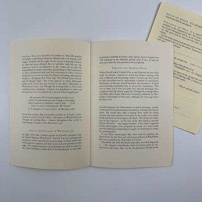 A preliminary announcement/order form for Sir John Tenniel’s illustrations to Lewis Carroll’s Alice’s Adventures in Wonderland & Through the Looking-Glass | Macmillan, 1986