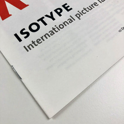 Gallery guide Isotype International picture language V&A exhibition | University of Reading, 2011
