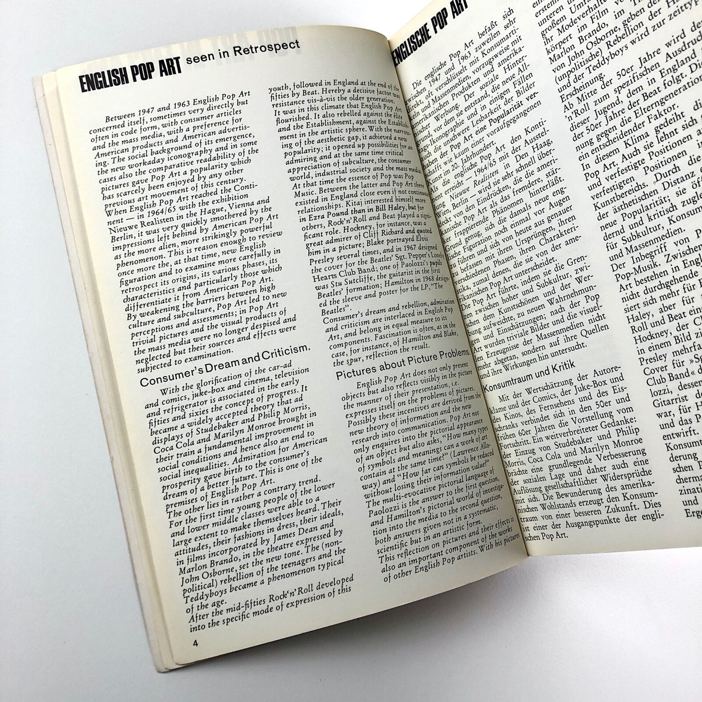 Pop Art in England, Beginnings of a New Figuration | Kunstverein, Hamburg, York | 1976 catalogue
