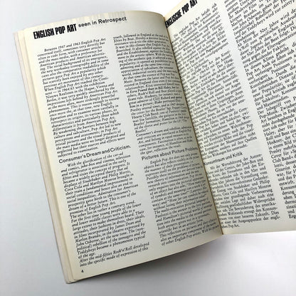 Pop Art in England, Beginnings of a New Figuration | Kunstverein, Hamburg, York | 1976 catalogue