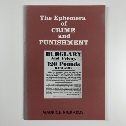 The Ephemera of Crime and Punishment by Maurice Rickards | Ephemera Society, 1983