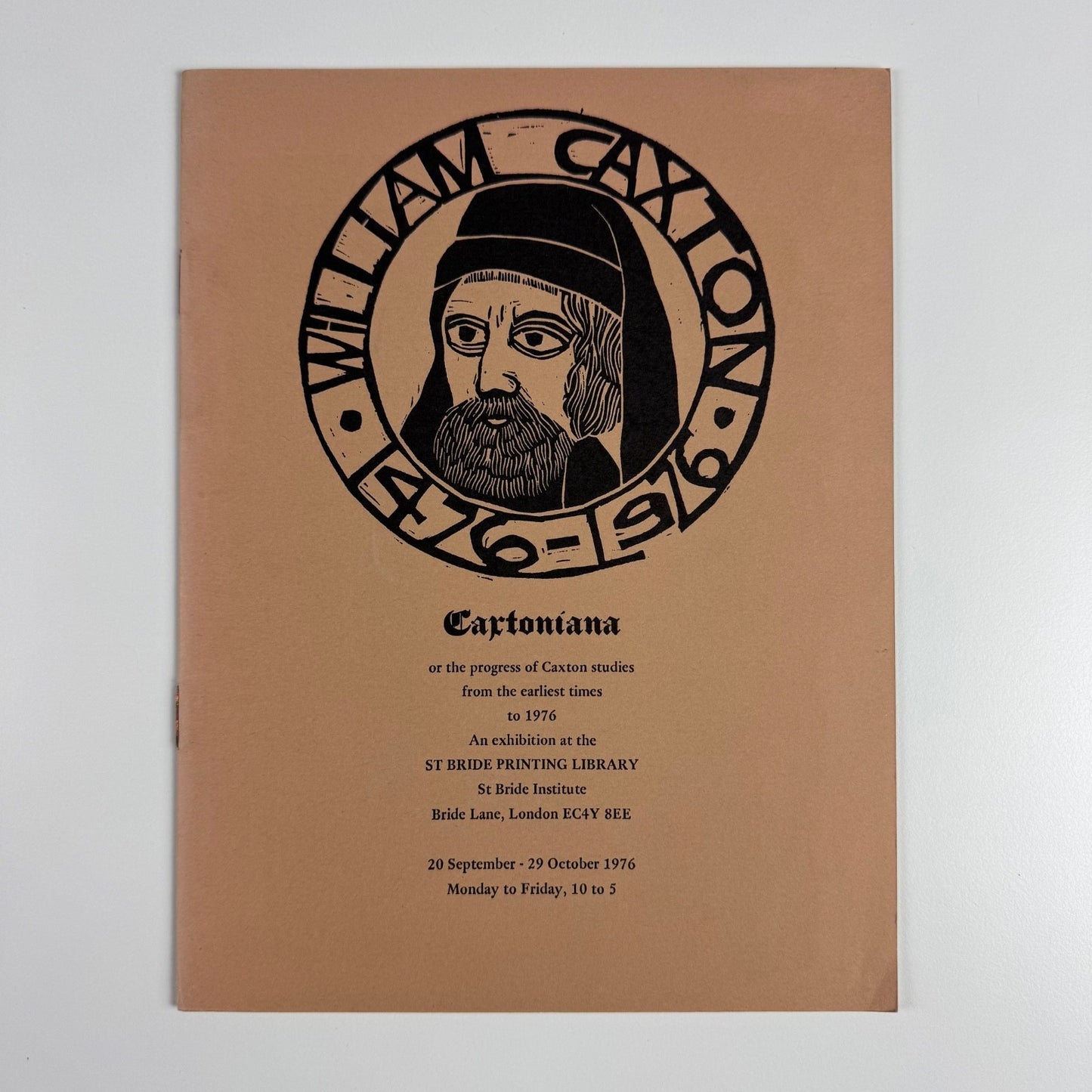 Caxtoniana or the progress of Caxton studies from the earliest times to 1976 | St Bride Printing Library, 1976 Paul Peter Piech cover design