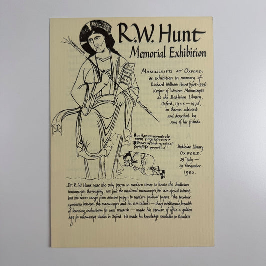Leaflet R.W. Hunt Memorial Exhibition | Bodleian Library, Oxford, 1980