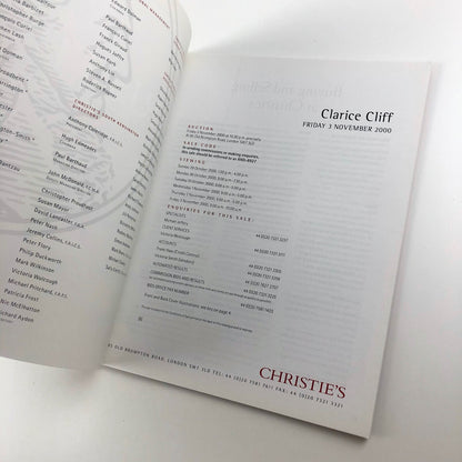 Clarice Cliff sale catalogue | Christies, South Kensington, 3 November 2000