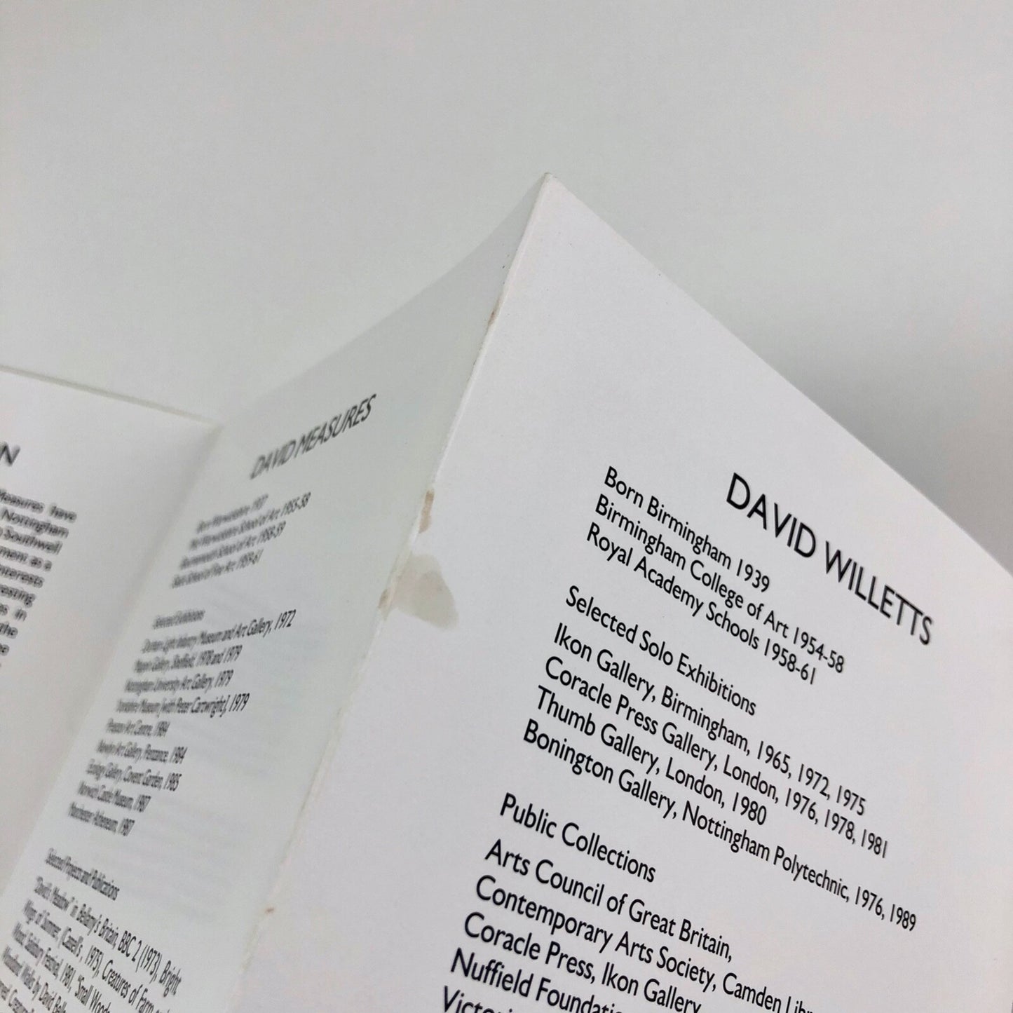 David Willetts, Peter Cartwright, David Measures – an exhibition of paintings & drawings | Nottingham Polytechnic, undated