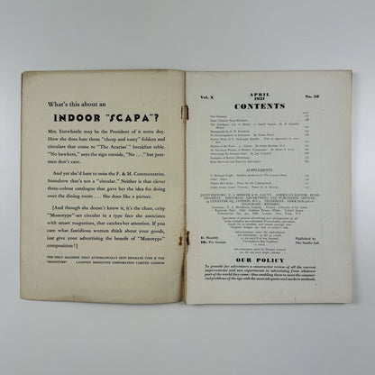 Commercial Art – The Advertisers Magazine April 1931, No 58 | McKnight Kauffer